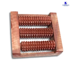K Star Wonder Roller – Rouleau de massage en bois pour les pieds et le corps, demi-rouleau d'acupression pour soulager la douleur et la relaxation – Outil de massage en bois de qualité supérieure - Product Image 2