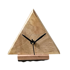 Horloge de bureau miniature en bois faite à la main, horloge décorative de table pour la décoration de la maison ou du bureau, article cadeau en bois - Product Image 6