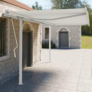 Juego de postes de toldo de hierro blanco 177,2 "x 96,5"-para toldos - Product Image 1