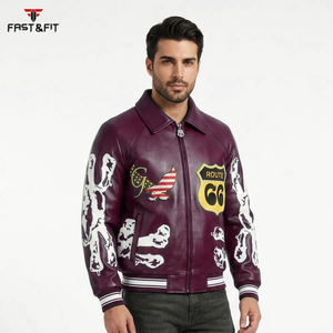 Chaquetas de Béisbol Universitarias de Alta Calidad Más Vendidas en 2026, Chaqueta de Béisbol Personalizada para Hombre, Lona 100% Algodón, Resistente al Viento - Product Image 6