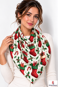 Tela de Poliéster y Algodón Estampada Navideña Personalizada, Fabricante OEM ODM de Textiles Tejidos para Ropa, Ropa Deportiva y Prendas Festivas - Product Image 4
