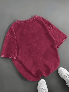 T-shirt graphique délavé vintage décontracté à manches courtes unisexe streetwear été coton imprimé mode fournisseur en gros - Product Image 4