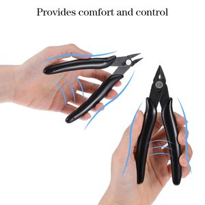 Alicates para extensiones de cabello con mango metálico negro, herramienta para cerrar microperlas, para instalación y extracción, alicates de corte. - Product Image 5