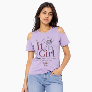 เสื้อยืดลำลองผู้หญิงแบบสั่งทำพิเศษ แขนสั้น พิมพ์ลายตัวอักษรด้วยความร้อน คอกลม ทรงเข้ารูป ผ้าฝ้าย 100% - Product Image 2