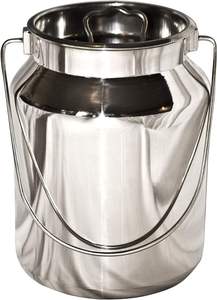 Cubo de transporte de leche de acero inoxidable de diseño moderno, ecológico y portátil, el más vendido, 301-400ml, con tapa y asa - Product Image 4