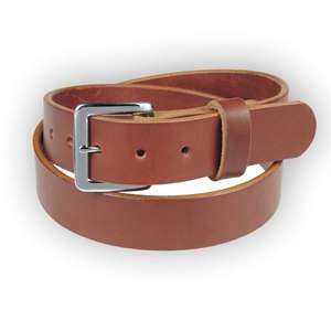 Ceinture vintage écologique avec boucle en cuivre, légère, motif uni, personnalisable, en cuir de vache pour homme - Product Image 3