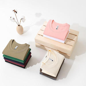 T-shirt décontracté pour homme à manches courtes et col rond, 100 % coton tricoté, respirant, couleur unie, coupe classique, style uni teint - Product Image 1