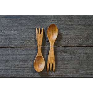 GrainEdge Juego de cucharas de mesa de madera de mango ecológico Utensilios de comedor de madera natural para comidas diarias Juego de utensilios de cocina - Product Image 4
