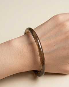 Handmade Marble Resin Bangle Slim Stackable Horn Amber Resin Craft Thin Tubular Cuff Bracelet Women Jewelry Wholesale Pair - Product Image 4