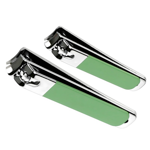 Cortauñas de Acero Inoxidable ZH INTERNATIONAL con Mango Verde, Hoja Plana y Punta Redondeada, Portátil para Uso en Dedos, Tamaño Adulto - Product Image 6