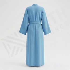 Conjunto de Abaya Negra con Hiyab, Abayas de Alta Calidad para Mujeres Musulmanas, Túnica Islámica, Abierta por Delante, Largo Maxi, Prenda Elegante - Product Image 2