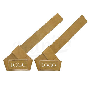 Customized Cowhide Leather Durable Non-Slip Lightweight Lifting <b>Strap</b> Weight Wrist Custom Logo - Product Image 5
