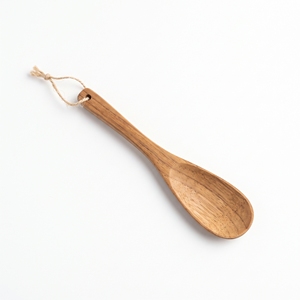 Cuillère à riz en teck miniature en gros 15,5x3,2cm, cuillère en bois poli de qualité alimentaire - Product Image 1