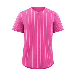 Maillot de baseball vierge pour homme – Chemise décontractée boutonnée à manches courtes – Uniforme sportif pour équipe active - Product Image 1