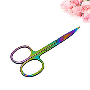 Tijeras de Belleza Multifuncionales Profesionales de Acero Inoxidable con Hoja Recta Plegable para Recortar Vello de Nariz, Cejas y Pestañas, Grado A+ - Product Image 2
