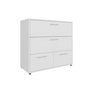 Commode large à quatre tiroirs Alpine White pour le rangement de la chambre à coucher - Product Image 5