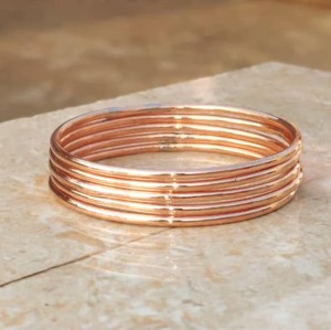 Handmade <b>Copper</b> <b>Bangle</b> Set Dainty Stacking <b>Bangles</b> Handmade jewelry Minimalist Eco Friendly <b>Copper</b> <b>Bangle</b> Set - Product Image 1