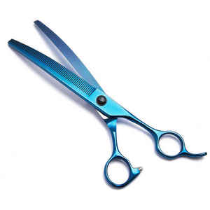 High Quality Customized Stainless Steel Pet Grooming Curved Thinner Thinning Shears - Product Image 1
