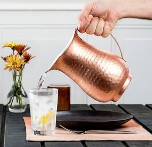 Copper jug set for premium nature inspired hosting water serving metal set with glasses durable reusable kitchen dining - Product Image 6
