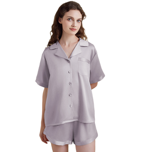 Ensemble de vêtements de nuit pour femmes en dentelle à taille élastique, chemise de nuit sans manches, camisole douce et confortable, 100% soie, vêtements de maison d'été - Product Image 1