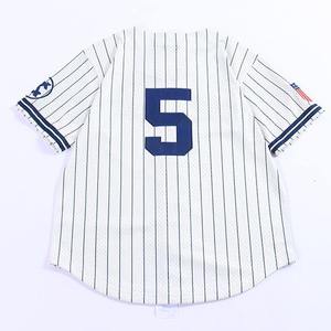 <b>Men</b>’s Vintage Pinstripe Baseball Jersey Custom Embroidery logo Breathable Sports Team T <b>shirt</b> for <b>men</b> 100% polyester - Product Image 2