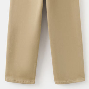 Diseño de alta calidad para compradores al por mayor / Pantalones casuales de color sólido con presillas para cinturón, de algodón suave y cómodos para niños - Product Image 6
