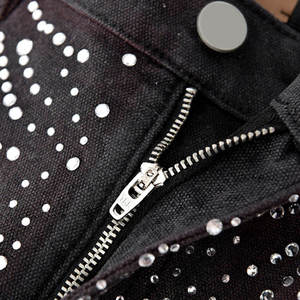 Shorts de Mezclilla Cargo de Cintura Alta para Hombre con Estampado de Lentejuelas Brillantes, Estilo Streetwear, para Verano - Product Image 5