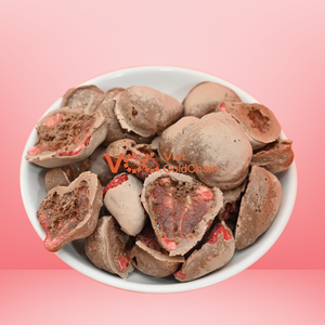 Chocolate-Coated Vacuum Fried Strawberry Snack | Non-GMO <b>Sweet</b> & <b>Sour</b> Taste | Healthy Crispy Bulk OEM Private Label Manufacturer - Product Image 1