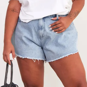 Shorts de Mezclilla para Mujer, Cintura Media, Estilo Y2K Gótico, Transpirables, Casuales, para Uso Diario, Venta al Por Mayor, Logotipo Personalizado - Product Image 2