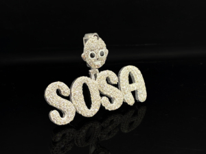 Colgante Ice Legacy Personalizado con Letra G, Diamantes CZ, Acero Inoxidable Plateado, Micro Pavé de Cristal y Diamantes de Imitación, Estilo Hip Hop - Product Image 1
