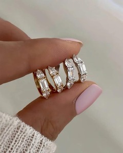 <b>Emerald</b> & Pear Cut Moissanite Diamond Earring 925 Sterling Silver Customized Diamond & Other Diamond Jewelry - Product Image 5