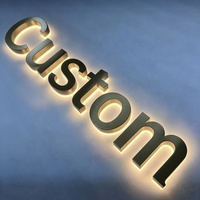 Papan Tanda LED 3D Logam Custom dengan Lampu Latar Merk Signvia Garansi 2 Tahun untuk Iklan di Toko Kecantikan, Toko Bunga & Studio