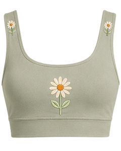 Manufacturer Custom Sage Green Women <b>Flared</b> Yoga Set Embroidered Sports Bra And High Waist Bell Bottom <b>Leggings</b> Activewear Set - Product Image 3