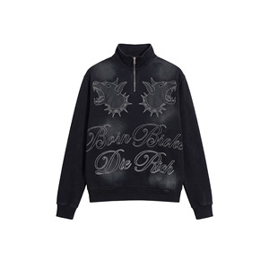 OEM <b>Crewneck</b> Silk Screen Printing Tracksuit Cotton Polyester Sports Jogger Set Custom Logo Sweatshirt Outfit Street wear Fashion - Product Image 5