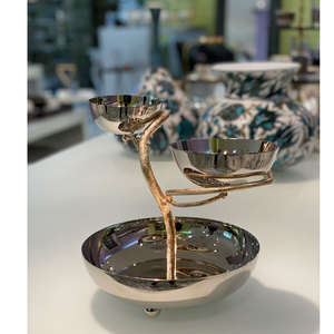 Bol décoratif en laiton artisanal de qualité supérieure, centre de table, accent décoratif pour la maison moderne, salon et salle à manger. - Product Image 1
