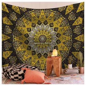 พรมแขวนผนังทำจากผ้าฝ้าย Ombre Mandala,พรมแขวนผนังเสื่อโยคะพิมพ์ลายตามสั่ง - Product Image 1