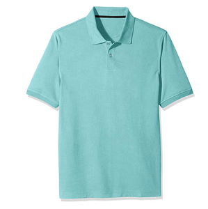 Men's <b>Red</b> Short Sleeve Polyester/Cotton Vintage Eco-Friendly Solid Casual Breathable Pique Knitted for Shirt - Product Image 4