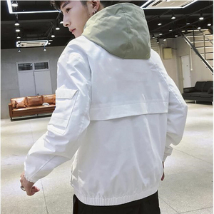 Veste softshell décontractée pour homme, blanche, hiver, résistante à l'eau, manches longues, coupe ample, longueur normale, en polyester, pour la randonnée - Product Image 3