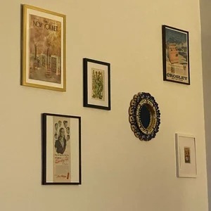 Decorative Blue Floral Shape Edge Round Mirror With Glass Panel <b>Frame</b> Ideal For Home Styling And Festive Gifting Use From India - Product Image 5