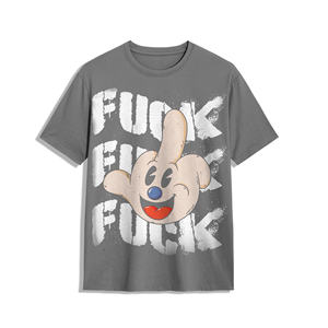 T-shirt blanc à manches courtes pour homme, col rond, coupe classique, motif imprimé, style décontracté, 100 % coton jersey tricoté - Product Image 3