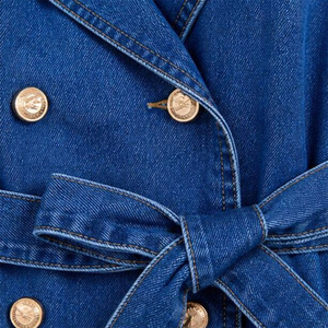 Chaqueta Vaquera de Diseño Personalizado para Mujer, Manga Larga, Cuello Camisero, Hecha de Algodón, Clásica, de Invierno, Secado Rápido y Transpirable - Product Image 5