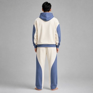 Conjuntos Deportivos de Invierno para Hombre, Corte Ajustado, con Logotipo Personalizado, 100% Algodón, Forro Polar, Ligeros, Transpirables, para Gimnasio, Entrenamiento, Dos Piezas - Product Image 4