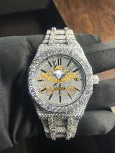 Montre mécanique de luxe pour homme en acier inoxydable avec verre Moissanite, automatique, analogique, bracelet 20 mm, affichage de la date - Product Image 4