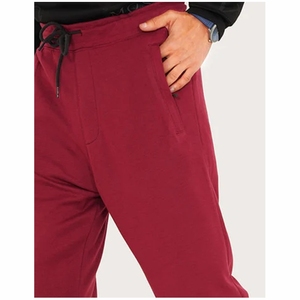 Pantalon de jogging décontracté rouge pour homme avec taille élastique et poches latérales – Idéal pour l'automne - Product Image 4