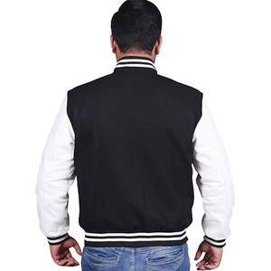 Chaqueta Bomber Vintage Cortavientos Personalizada con Nombre Bordado Estilo Universitario Unisex de Poliéster/Algodón - Product Image 2