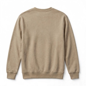 Sweat-shirt à col rond épais vintage délavé à l'acide avec motif, style streetwear personnalisé, broderie minimaliste Montagne Soleil, pull-over - Product Image 2