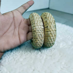 Handmade Handwoven <b>Cane</b> Rattan Bangles Stylish Boho Jewelry for Women At Cheap Price - Product Image 3