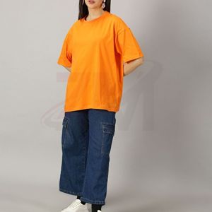 T-shirt court personnalisé OEM pour femme en jersey de soie/coton, respirant, séchage rapide, haute qualité, décontracté pour l'été, vente en gros - Product Image 1