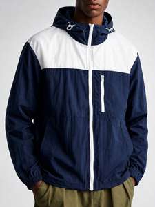 Chaqueta ligera reflectante con cremallera y capucha, conjunto de cortavientos tejido, ropa personalizada OEM, proveedor de nailon. - Product Image 5