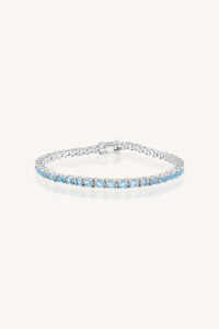 Pulsera de Topacio Azul en Plata de Ley 92.5 KLSB-20494 - Product Image 2